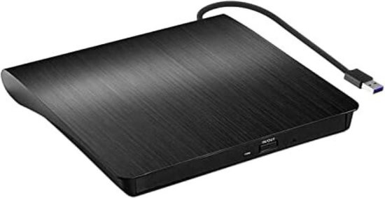 Externe DVD Speler - Externe DVD Speler voor Laptop - Externe DVD Speler en Brander - USB 3.0 - Zwart