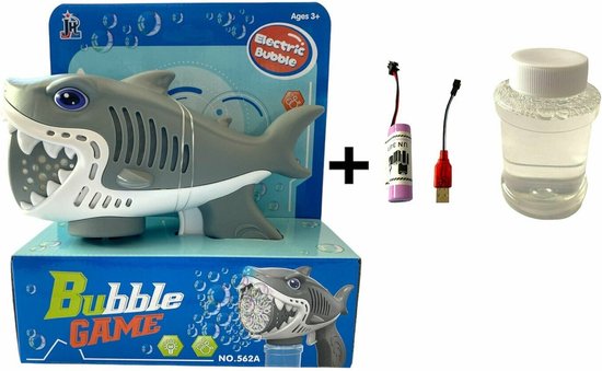 Shark Bubble Gun - USB Oplaadbaar - Bellenblaas speelgoed - bellenblaas pistool (incl. zeep)