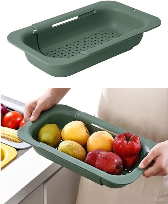 Passoire Pliable Silicone 2Pièces - Égouttoir Flexible Pour Fruits Et Légumes