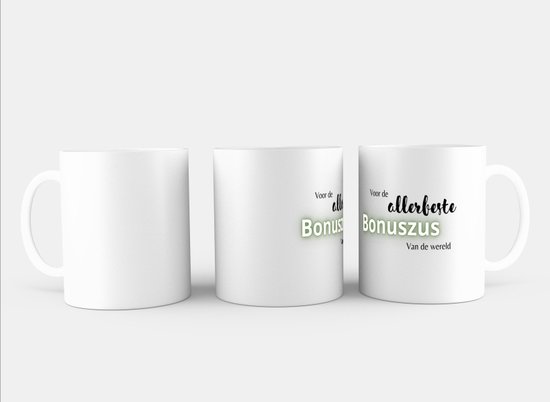 Akyol - pour la meilleure sœur bonus du monde tasse à café - tasse à thé - Sœur - la meilleure sœur bonus - cadeau d'anniversaire - anniversaire - cadeau - cadeau pour sœur - articles sœur - cadeau - cadeau - cadeau - contenu 350 ML