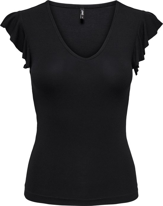 Only T-shirt Onlbelia S/l Top Jrs 15227187 Noir Femme Taille - S
