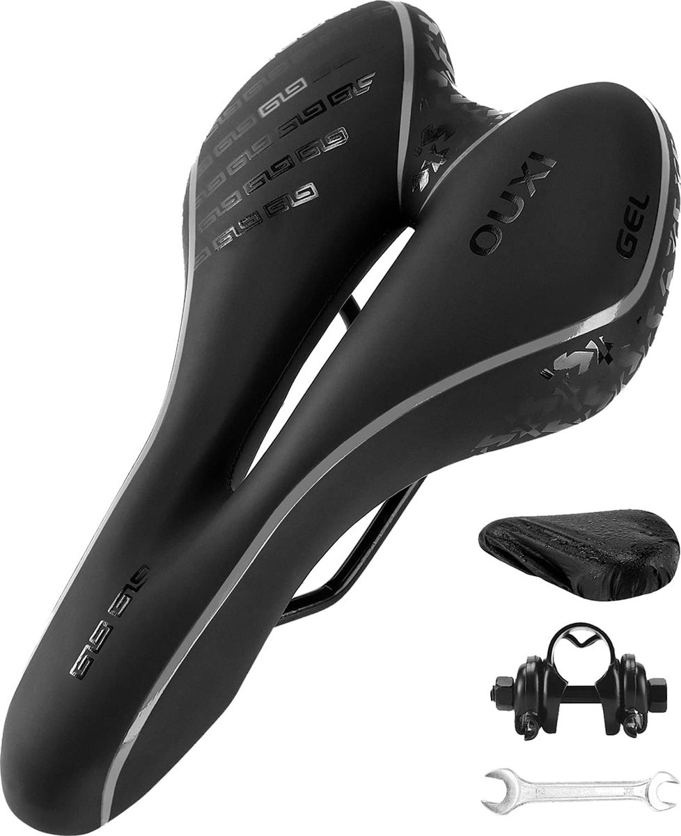 Fietszadel, gel fietszadel, comfortabel, hol ergonomisch fietszadel, tourzadel, geschikt voor heren en dames, MTB, racefiets, mountainbike, hometrainer, City Dirt E Bike