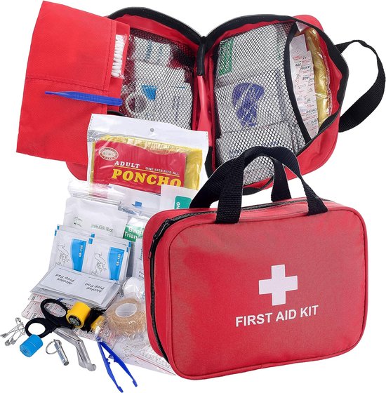 EHBO set - EHBO kit, veiligheidsvest \ First aid bag set as emergency kit refill set for car / autoveiligheidsvest