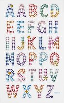 Diamond stickers, alfabet, 10x16 cm, 1 vel