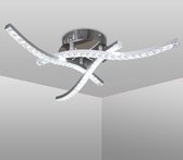 Goeco - Plafondlampen - LED-plafondlamp - 44CM - golfplafondlamp - kristallen - plafondlamp - neutraal - wit licht - 4000K - 18W - 1600Lm - LED - moderne - kroonluchter - voor slaapkamer woonkamer restaurant