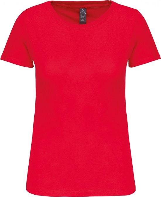 T-shirt Dames M Kariban Ronde hals Korte mouw Red 100% Katoen