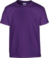 T-shirt Enfant 12/14 ans (XL) Gildan Col rond Manche courte Violet 100% Katoen