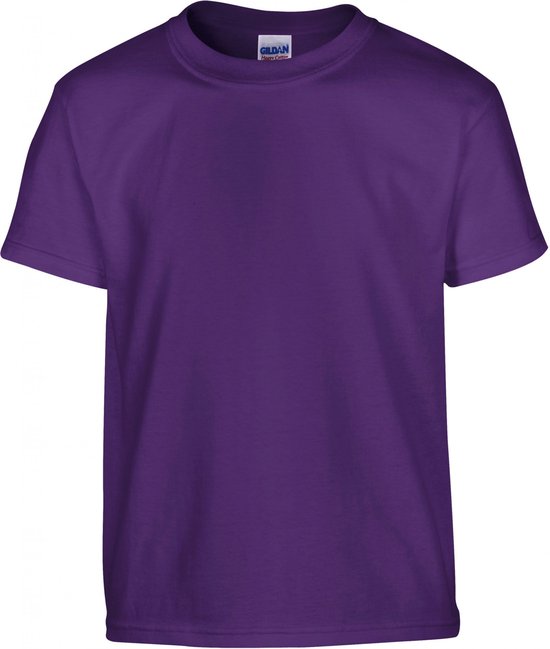T-shirt Kind 12/14 years (XL) Gildan Ronde hals Korte mouw Purple 100% Katoen