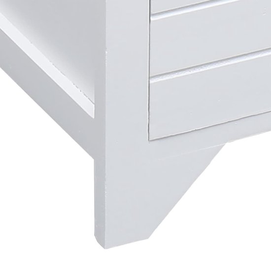 Meuble TV Bas Avec éclairage LED Et 4 Tiroirs Tissu - 108 X 30 X 78 Cm - Noir - Pour Salon Ou Chambre - BRILVERDE