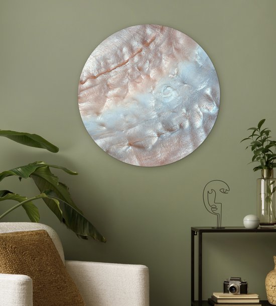 Cercle mural - Cercle mural intérieur - Coquillages - Abstrait - Nature - 60x60 cm - Décoration murale - Peintures ronds - Décoration chambre adulte