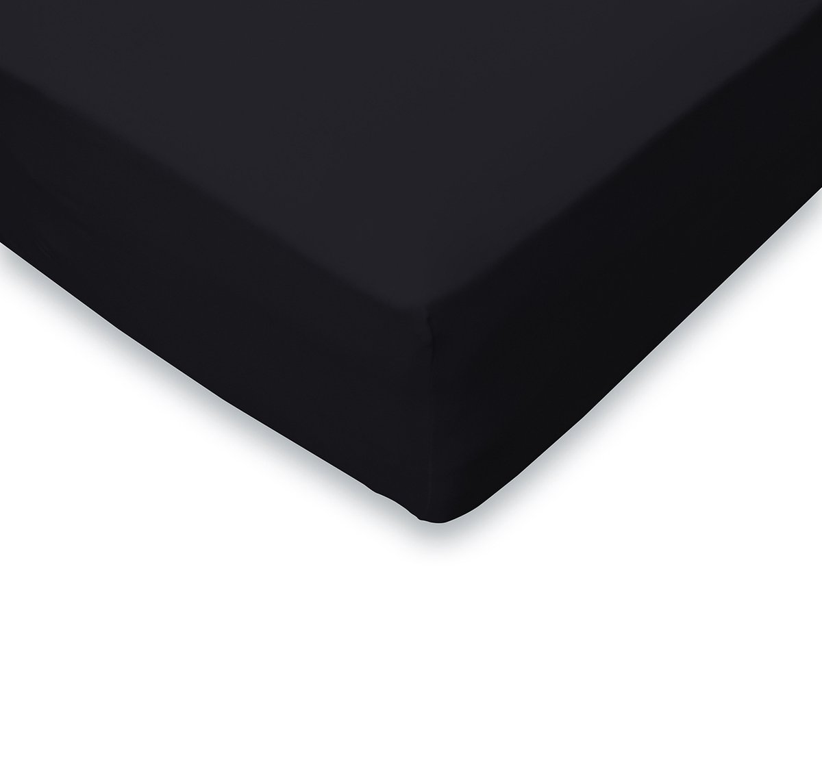 Eleganzzz Hoeslaken Jersey Stretch 35cm Hoekhoogte - Zwart - Hoeslaken 120/130/140x200cmcm - Twijfelaar - Tweepersoons - 100% Katoen - Hoeslakens