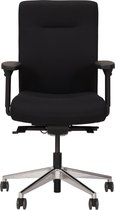 Chaise de bureau Rovo 4015 S4 - Tissu - Zwart - Support lombaire AirPlus - Piètement aluminium - roulettes soft