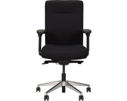 Rovo 4015 S4 Bureaustoel - Stof - Zwart - AirPlus lendensteun - Aluminium voetkruis - soft wielen