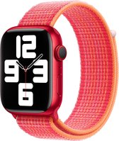 Apple Watch geweven sportbandje - Voor Apple Watch 3/4/5/6/7/8/SE/Ultra 42/44/45/49mm - Rood