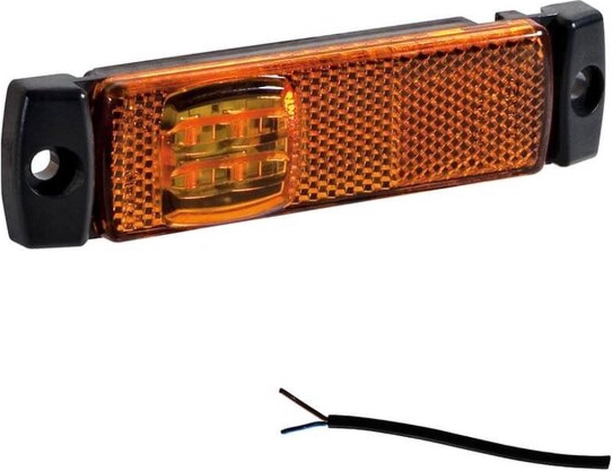 LED markeringsverlichting amber | 12-24v | 50cm. kabel