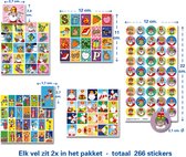 Stammetjes stickerpakket - verschillende Sinterklaas stickers - 266 stickers - 10 velletjes - sinterklaas decoratie en versiering