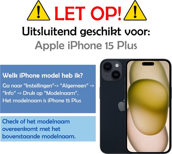 Protecteur d'écran en Glas iPhone 15 Plus Full Cover - Protecteur d'écran iPhone 15 Plus Full Cover - 3 pièces