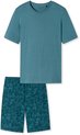 Schiesser Schlafanzug kurz Heren Pyjamaset - bluegrey - Maat 2XL