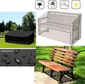 Housse noire pour un banc de parc en bois, résistance aux intempéries et dimensions.