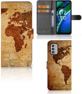 Telefoonhoesje Geschikt voor Nokia G42 Wallet Bookcase Wereldkaart