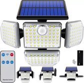 IBBO Shop - Solar Buitenlamp met Bewegingssensor - Wandlamp met Sensor - Zonne-energie - 172 LED's - IP65 - Zwart - Buitenverlichting - Tuinlamp
