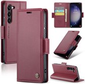 CaseMe 023 Samsung Galaxy S24 Hoesje RFID Book Case Rood