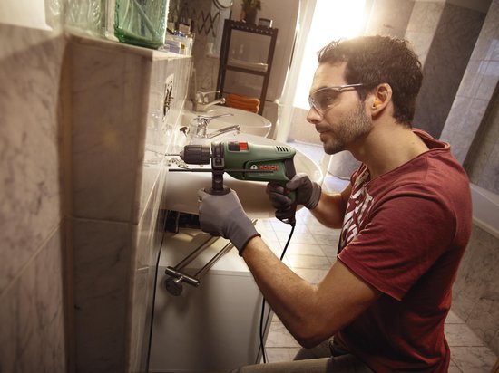 Perceuse à percussion Bosch EasyImpact 600 - 600 Watt - Incl. butée de profondeur et poignée supplémentaire