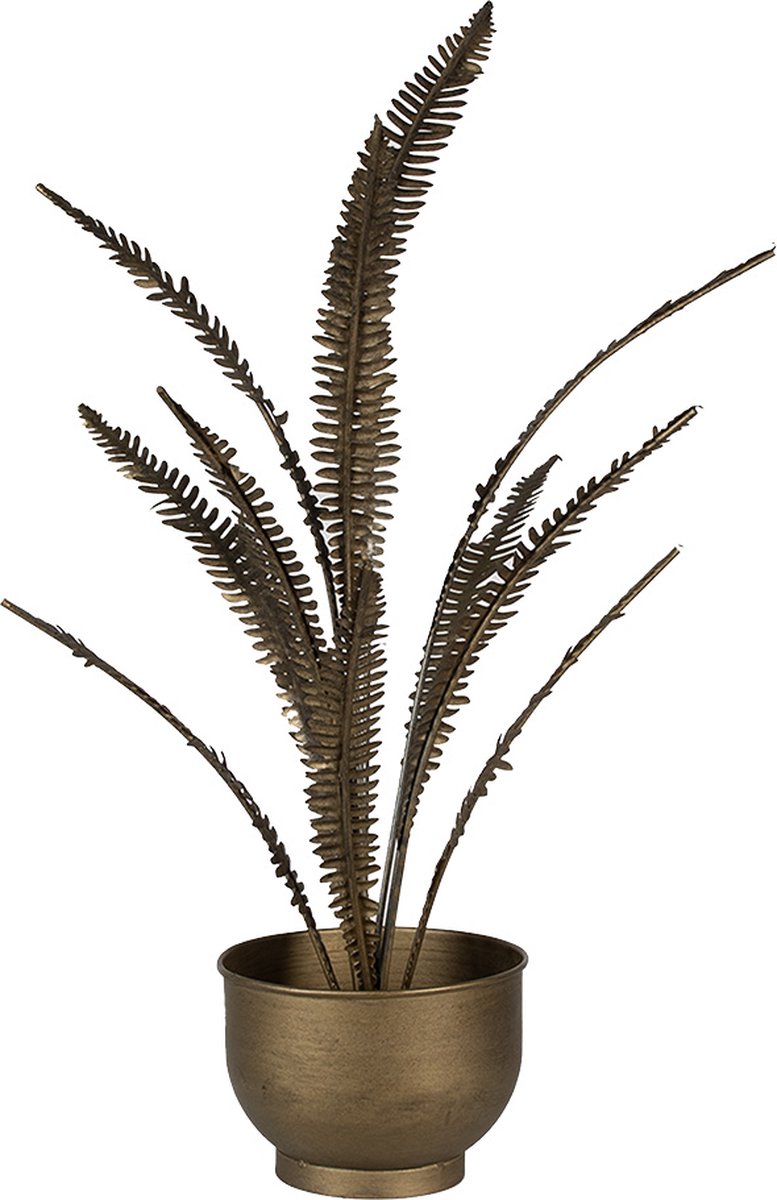 Clayre & Eef Kunstplant 63 cm Goudkleurig IJzer