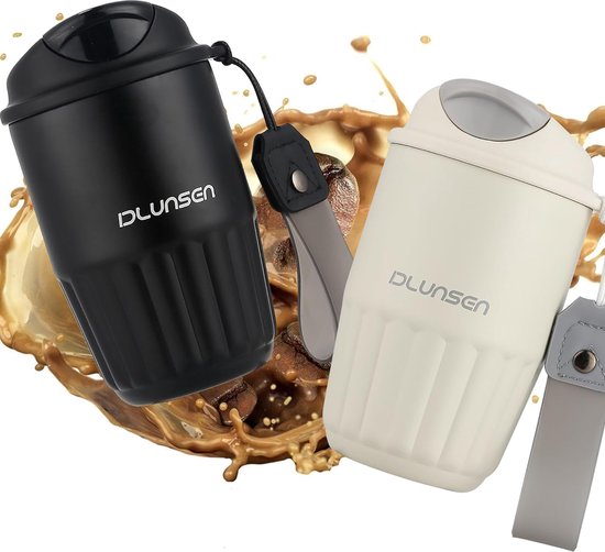 Garde Chaud Froid 6h Tasse Isotherme KETIEE 380ml - Acier Inoxydable, étanche, Garde Chaud/froid 6h Tasse Voyage Acier Inox 380ml