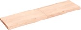 vidaXL - Wastafelblad - 120x30x(2-4) - cm - onbehandeld - massief - hout