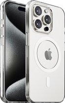 iTech Hoesje geschikt voor iPhone 15 Pro Max met MagSafe Transparant anti shock - crystal edition
