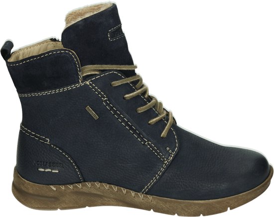 Josef Seibel CONNY 53 - VeterlaarzenHoge sneakersDames sneakersDames veterschoenenHalf-hoge schoenen - Kleur: Blauw - Maat: 41