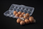 New Age Devi - " Opbergbox 12 pièces - Boîte à œufs en plastique transparent - Porte-œufs 27x9cm"