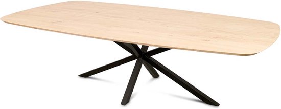 Haris Copenhagen Eettafel – Tafel Dun Deens Ovaal 220x110 cm – Matrix poot 5x5 cm - Naturel