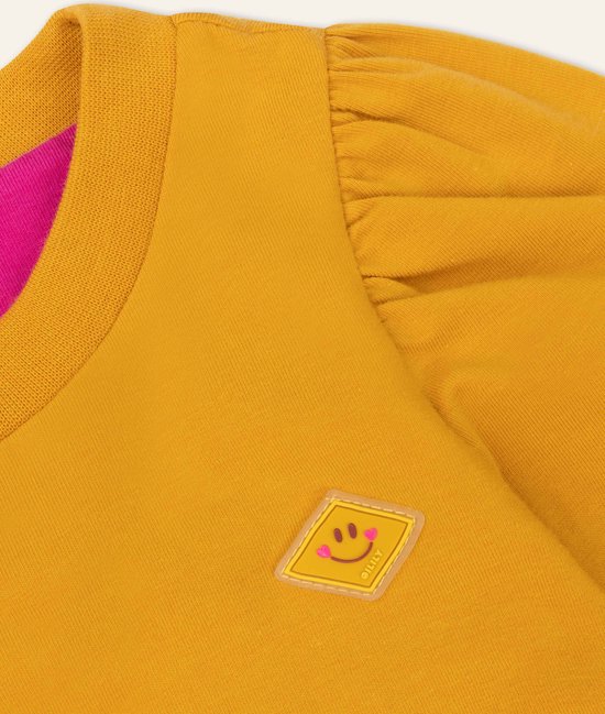 Tuin l.sl. T-shirt 47 Solid with badge Smile Yellow: 110/5yr