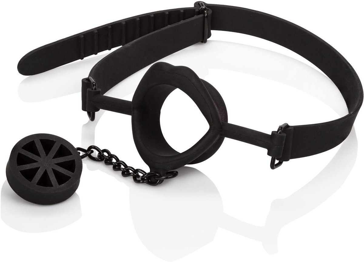 Goedkoopste CalExotics - Scandal Silicone Stopper Gag - Bondage / SM Gags and muzzles Zwart