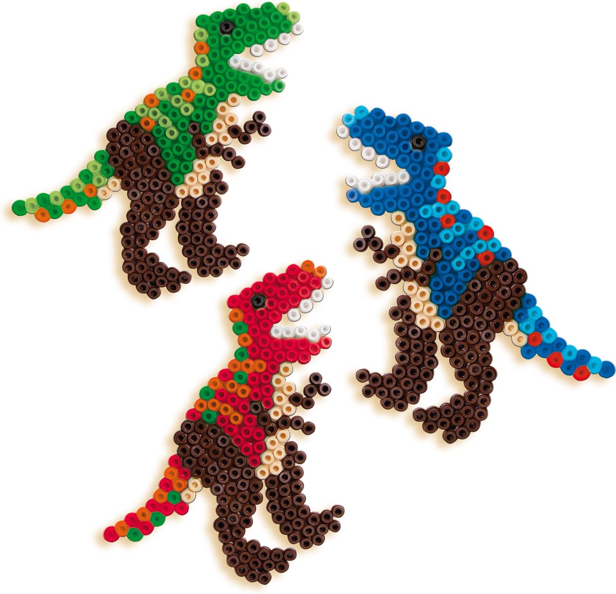 SES Creative - Beedz - Dino - T-Rex - 1200 Strijkkralen met Grondplaten en Strijkvellen - Vanaf 5 Jaar — afbeelding 4