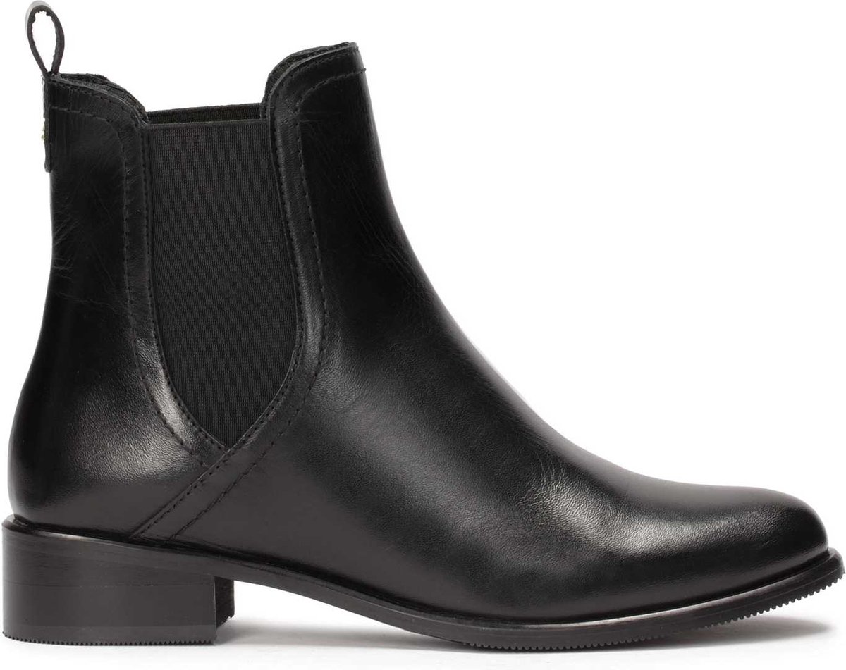 Kazar Black Chelsea boots decorated at the heel