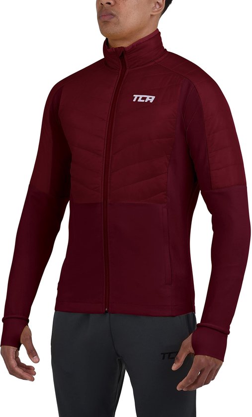 TCA Excel Runner Veste de course légère et hydrofuge toutes saisons pour homme – Cabernet, XL
