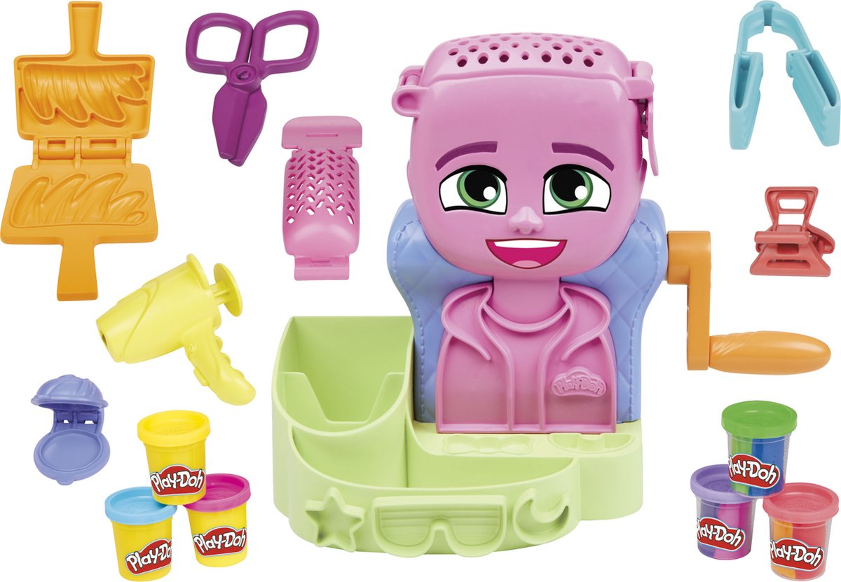 Play-Doh Haarsalon Speelset - Boetseerklei - Inclusief 6 Play-Doh potjes - Knutselen voor kinderen — afbeelding 5