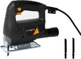 Batavia 400W Decoupeerzaag - Kabellengte 210cm - Max. zaagcapaciteit hout 90mm, metaal 6mm - zaaghoek -45° tot 45° - Afzuigsysteem - Fixxseries
