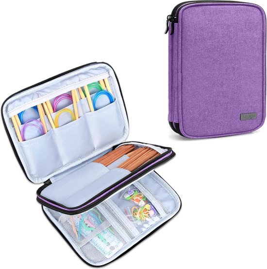 Breinaalden tas tot 20 cm organizer tas voor rondbreinaalden