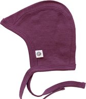Lille Barn - Bonnet nœud en laine mérinos - Violettes écrasées - taille 62