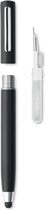 Stylus pen - Balpen - Voor tablet en smartphone - Draadloze oordopjes - Schoonmaken - Schoonmaakset - ABS - Zwart