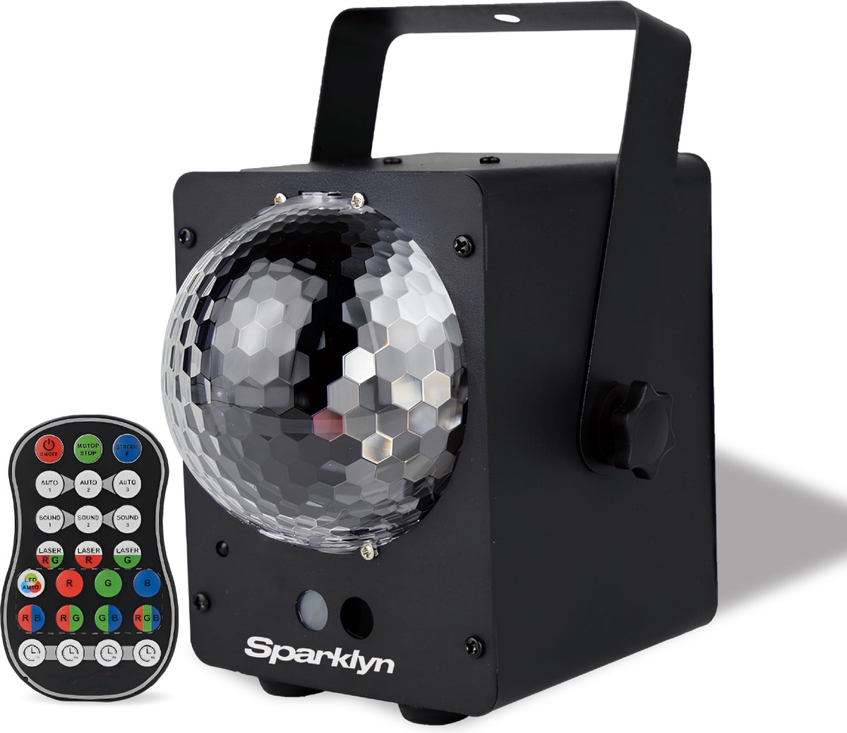 Sparklyn Party Laser met Blacklight en UV – 8 Hole Discolamp