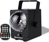 Sparklyn Discolamp 2 in 1 met Disco Laser - Met Afstandsbediening - Party Laser - 60 combinaties - Zwart