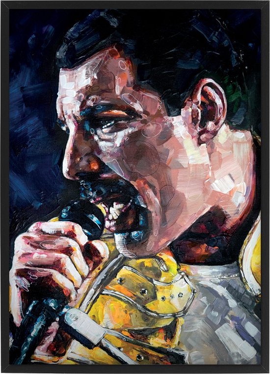 Freddie Mercury 04 print 30,6x43 cm (A3) *ingelijst & gesigneerd