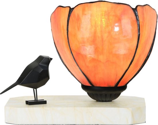 Art Deco Trade - Tiffany tafellamp / sculptuur Ballade van een Vogel Tulipa