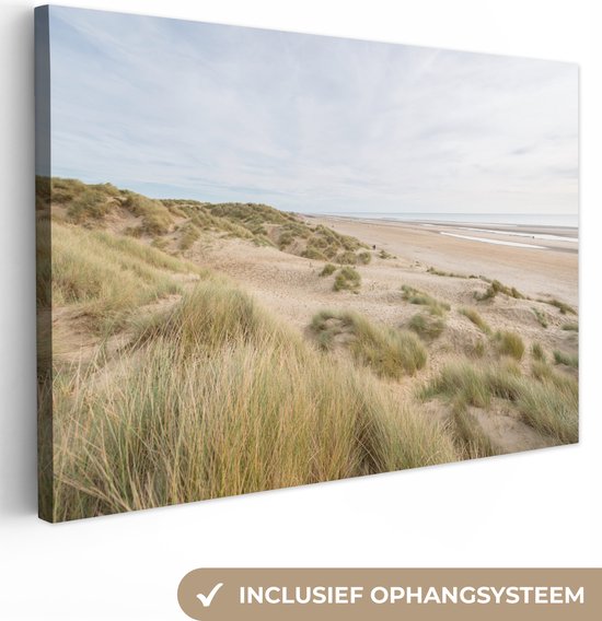 Canvas Schilderijen - Duinen - Strand - Engeland - Wanddecoratie