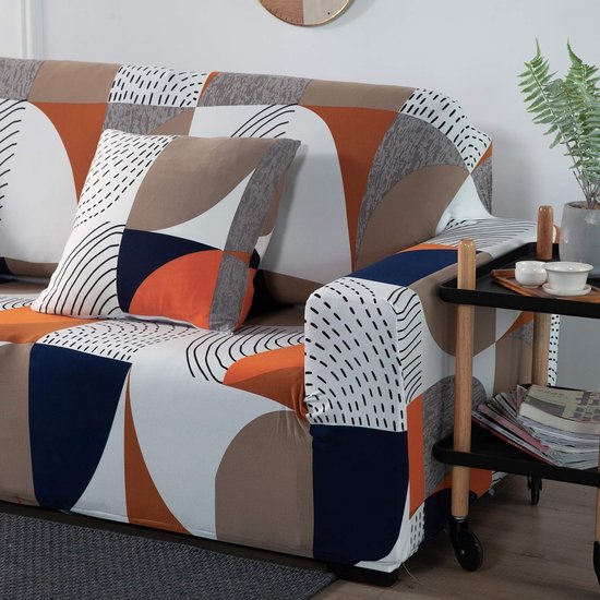 ARNTY Sofahoezen 1/2/3/4 Zits,Bankhoezen,Moderne Bankhoes Stretch, Eenvoud Stretch Bankhoezen Meubelbankbeschermer(Bloemen,3 Zits